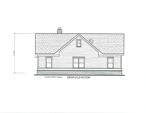 Rear Elevation image of LAVINE House Plan